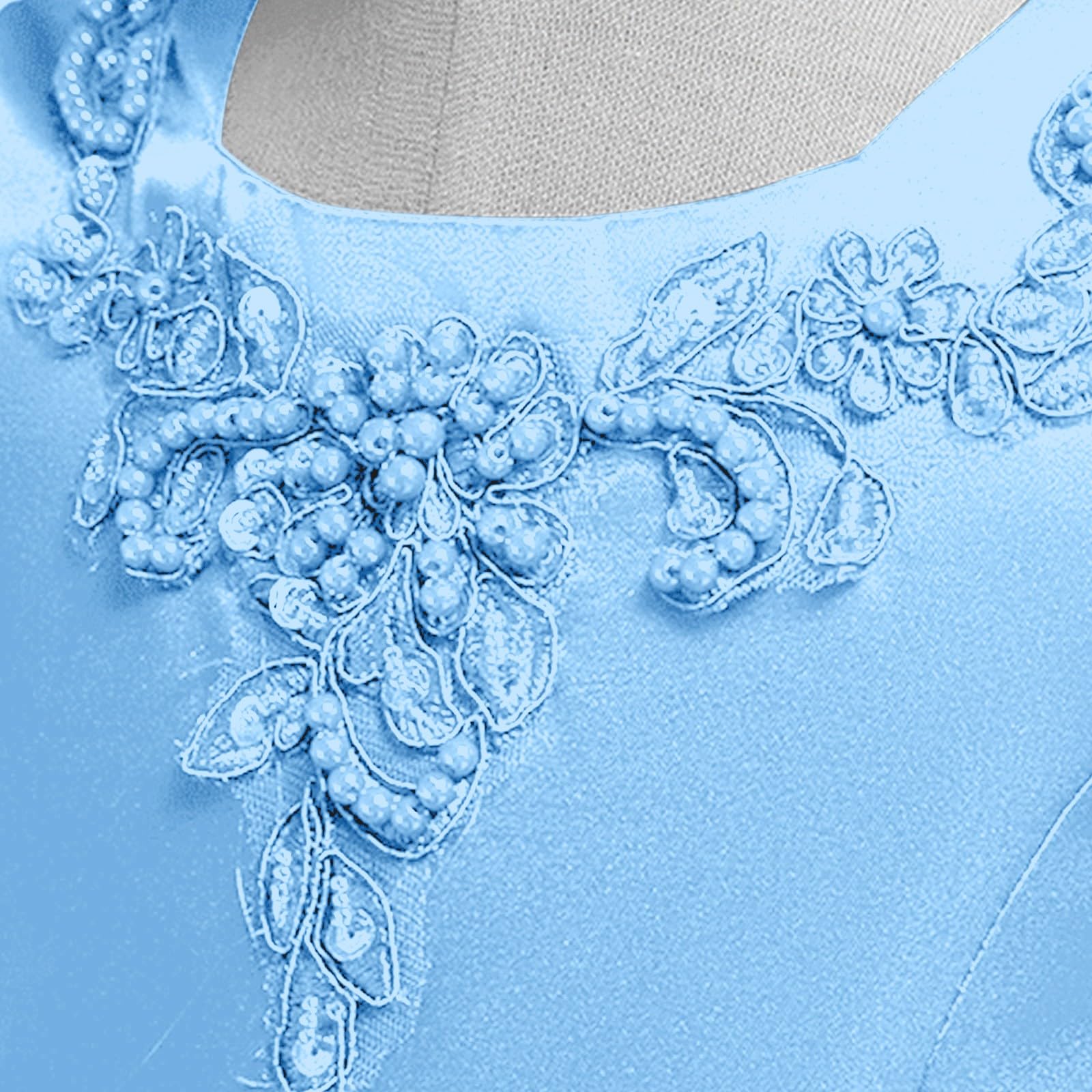 Mädchen Kleid Festlich Sommer Ärmellos Tüll Bestickt Prinzessin Kleider Kinder mit Schleife A-Linie Abschlusskleid Hochzeit Blumenmädchenkleider Geburtstag Abendkleider