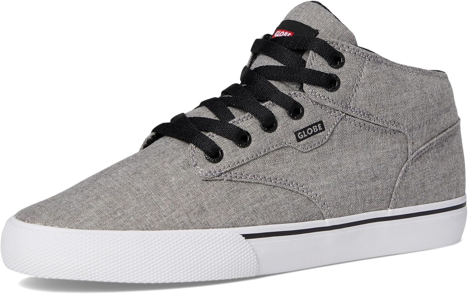 Globe Men's Motley Mid Skate Shoe, Grey Chambray, 7.5