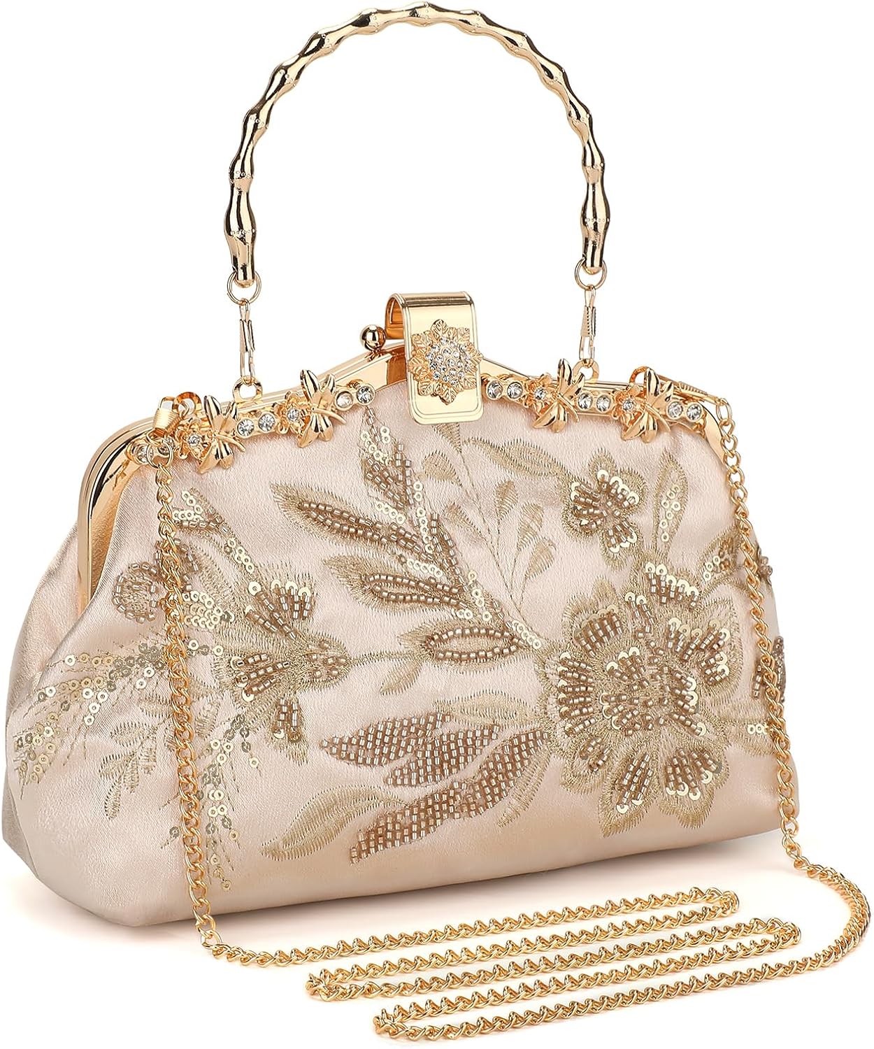 UBORSE 1920s Vintage Clutch Purse Beaded Evening Bag for Women Formal Bridal Sequin Handbag Clutch for Wedding/Prom/Cocktail | 1920s, Vintage, Beaded, Formal, Bridal, Sequin - Image 8