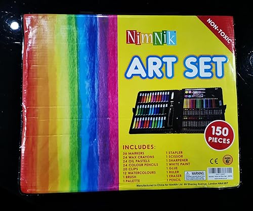 Miniatura 10 de Nimnyk Estuche de arte para niños de 9 a 12 años – 150 piezas de juegos de arte para niños | Suministros de arte para colorear para niñas y niños,