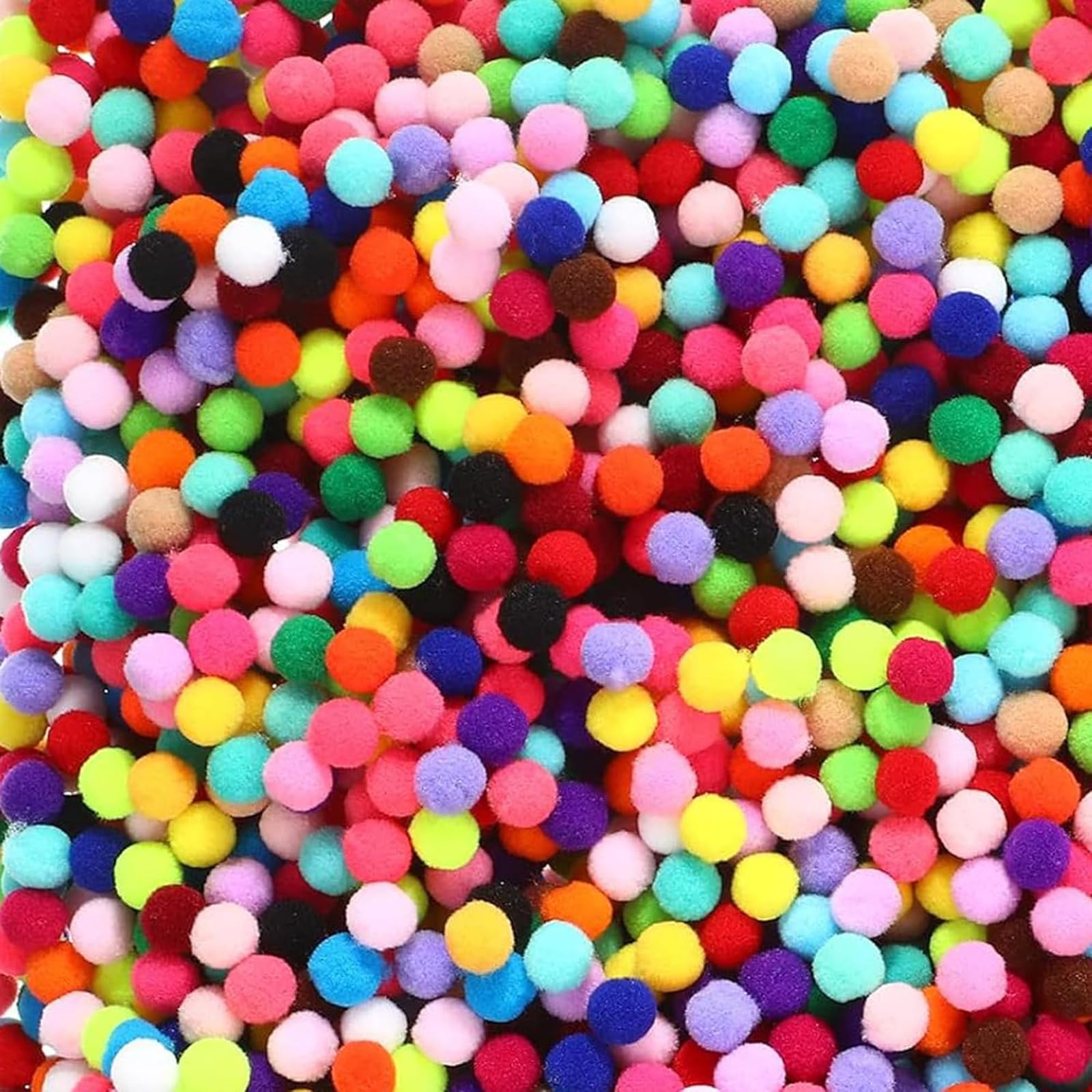 300Pcs Colorful Pom Poms, 2cm/0.79in Pompoms, Polyester Pom Pom, Soft Pom Poms Craft for DIY Creative Crafting for Bags Hats Decorations Projects of Shoes Cloth Jewellery(Colorful)