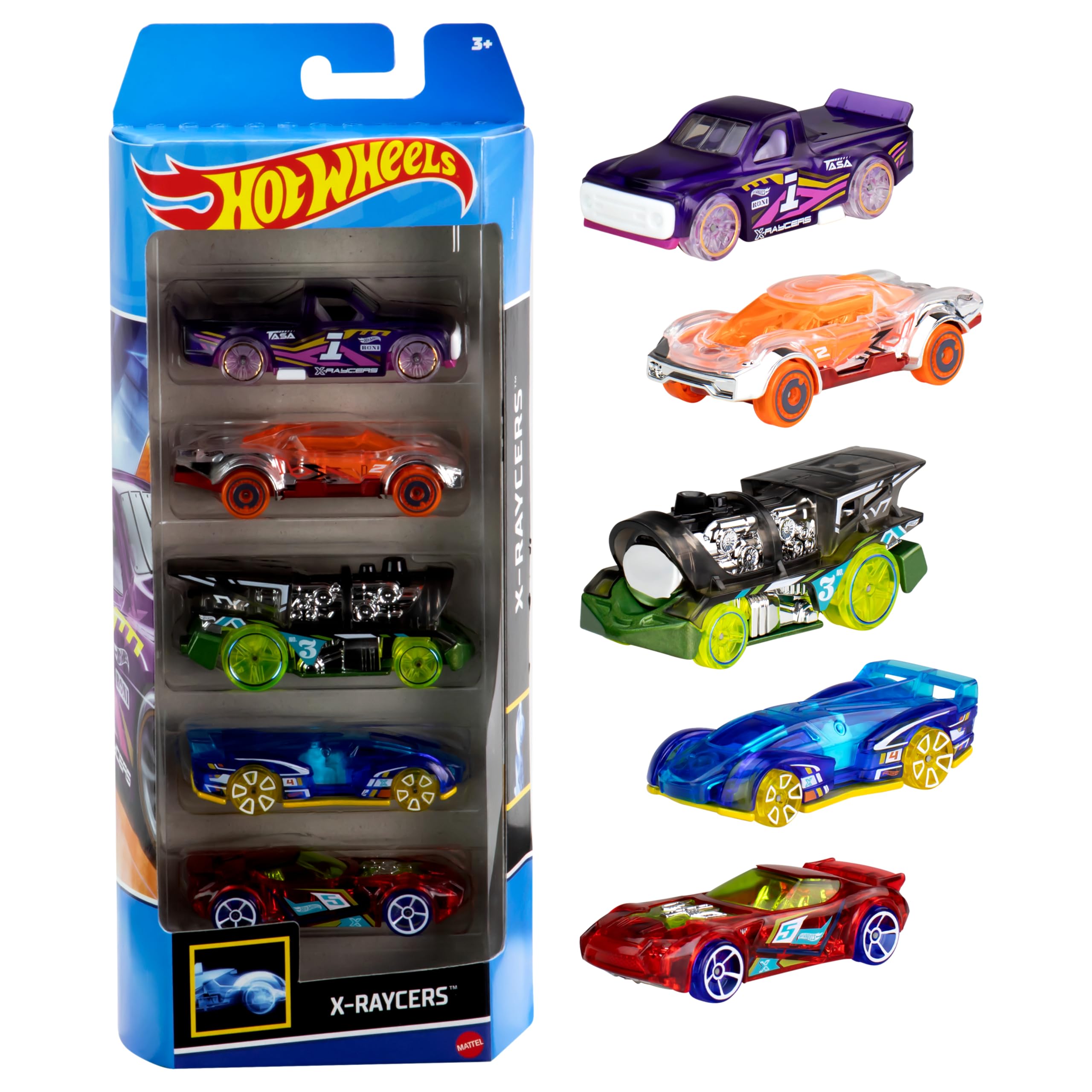 Hot Wheels - Paquete de 5 autos a escala 1:64, regalo para coleccionistas y niños a partir de 3 años (los estilos pueden variar), 01806