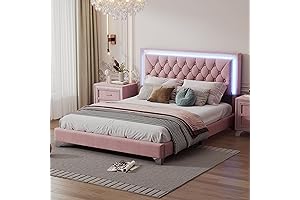 Pink Bed Frame: Sweet Dreams on a Velvet Throne