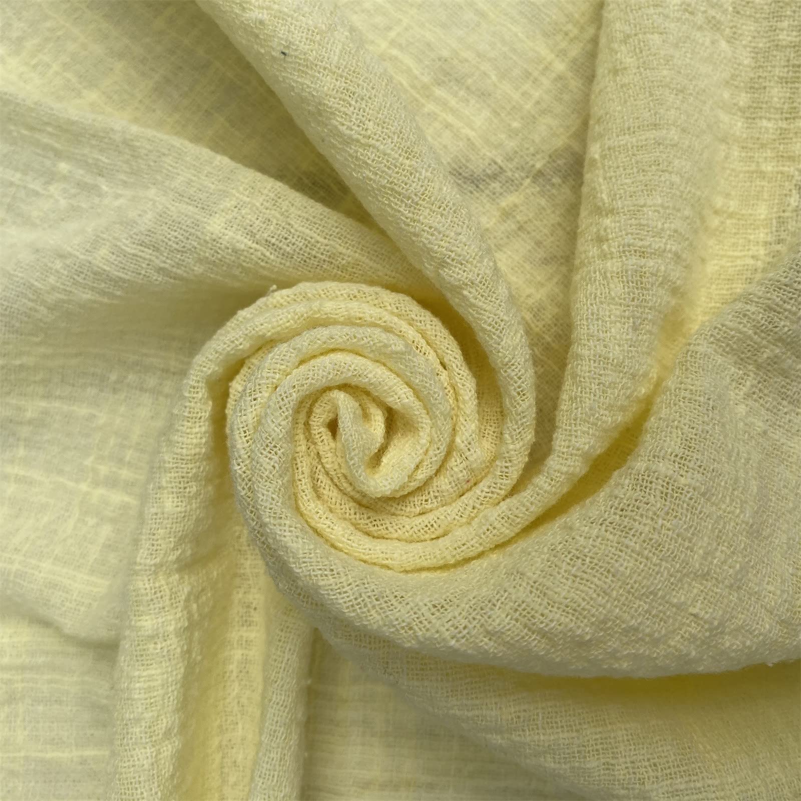Tovaglioli di Stoffa, Set da 24, 32 x 32 cm - Mussola di Cotone - Lavabili - Ideali per Feste, Compleanni, Bar, ristoranti, cucine - Giallo Chiaro