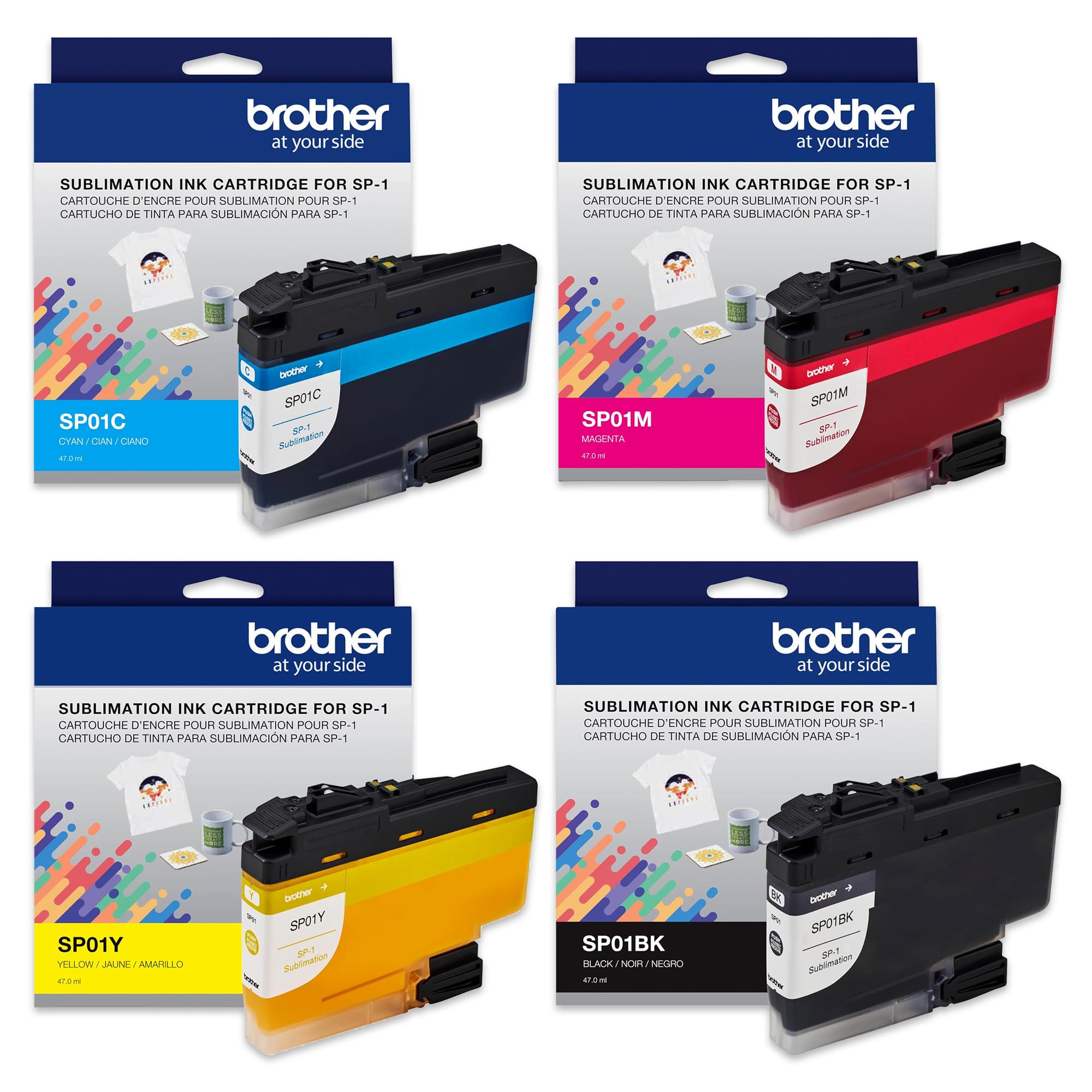 Amazon | Brother SP-1 昇華プリンター フルCMYK 47mlインクセット