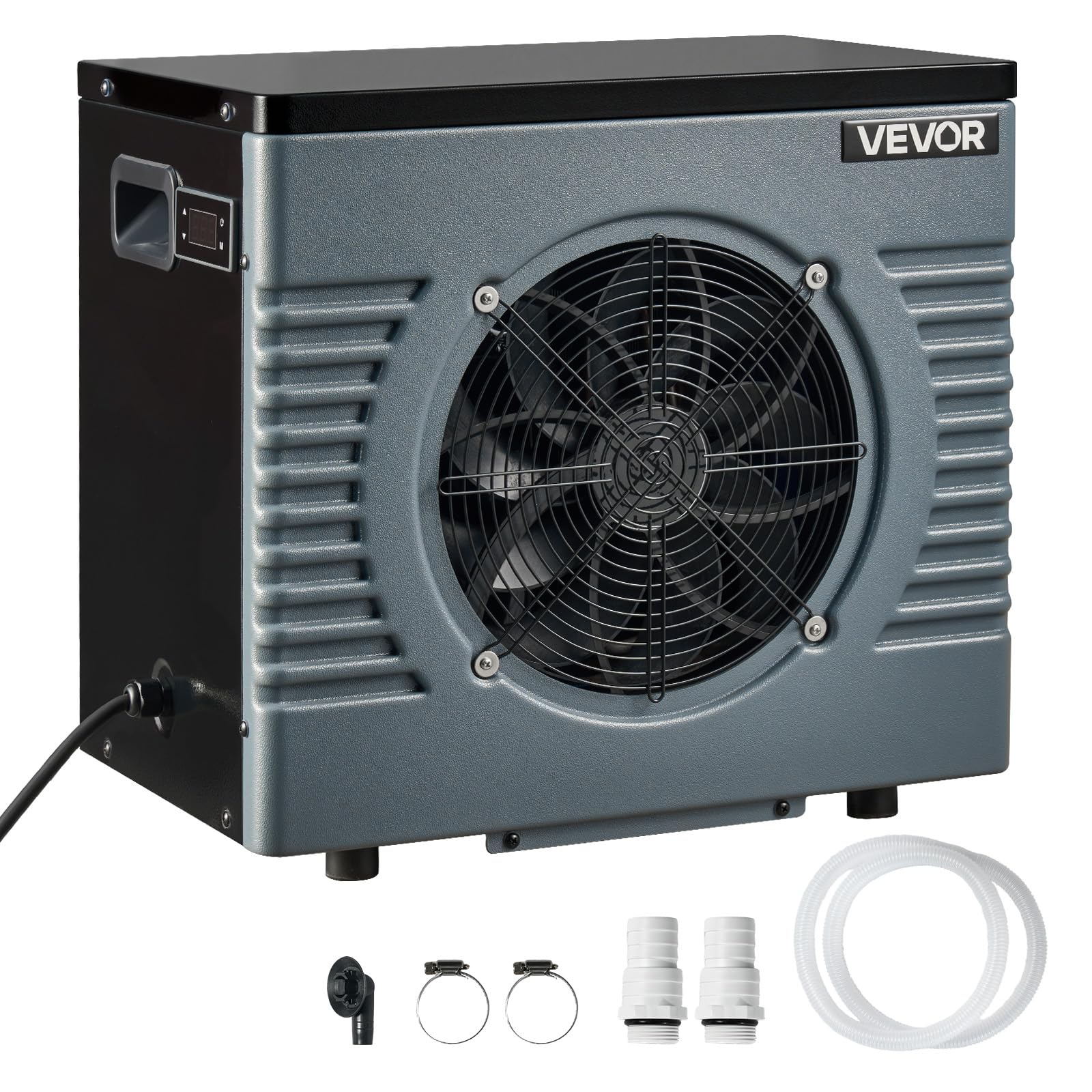 VEVOR Pompe à Chaleur pour Piscine 4,92 kW Chauffage Électrique Hors Sol 18 m³ COP 5,29 Faible Niveau Sonore GFCI