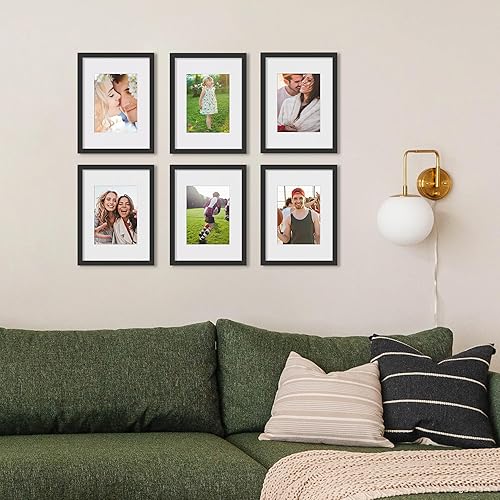Vista 442 de upsimples - Portarretratos de 8.5 x 11 pulgadas, para fotos de 6 x 8 pulgadas con paspartú o de 8.5 x 11 pulgadas sin paspartú, marcos de fotos