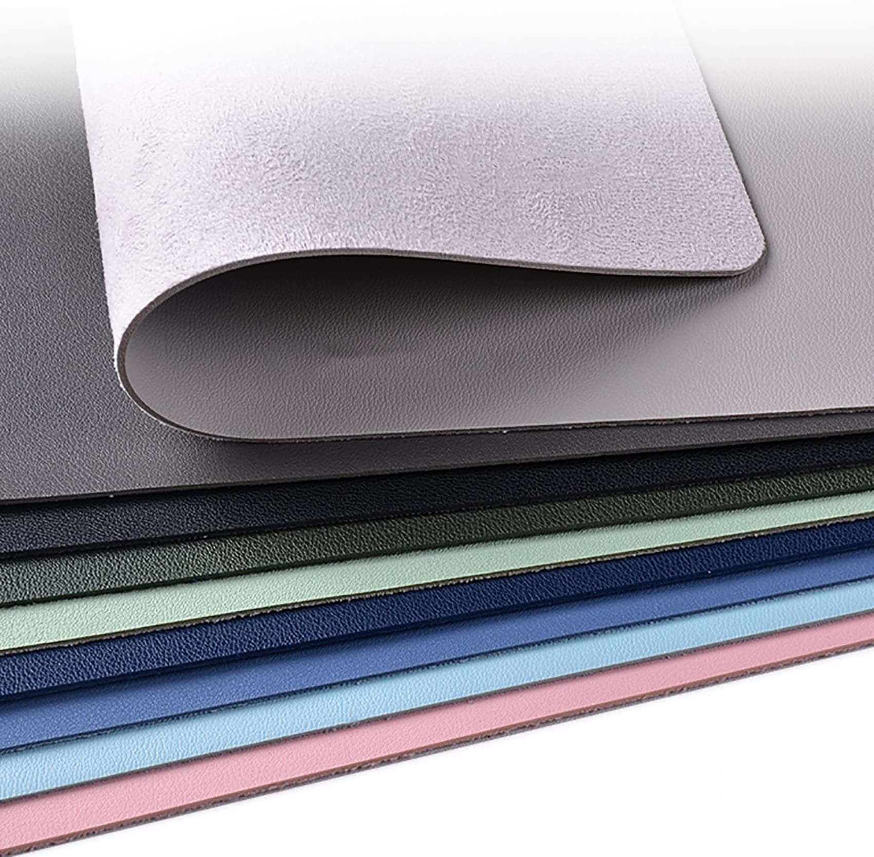 Tappetino da scrivania in pelle sintetica impermeabile, 90 x 40 cm, sottile e multifunzionale, per computer portatile, facile da pulire, colore nero