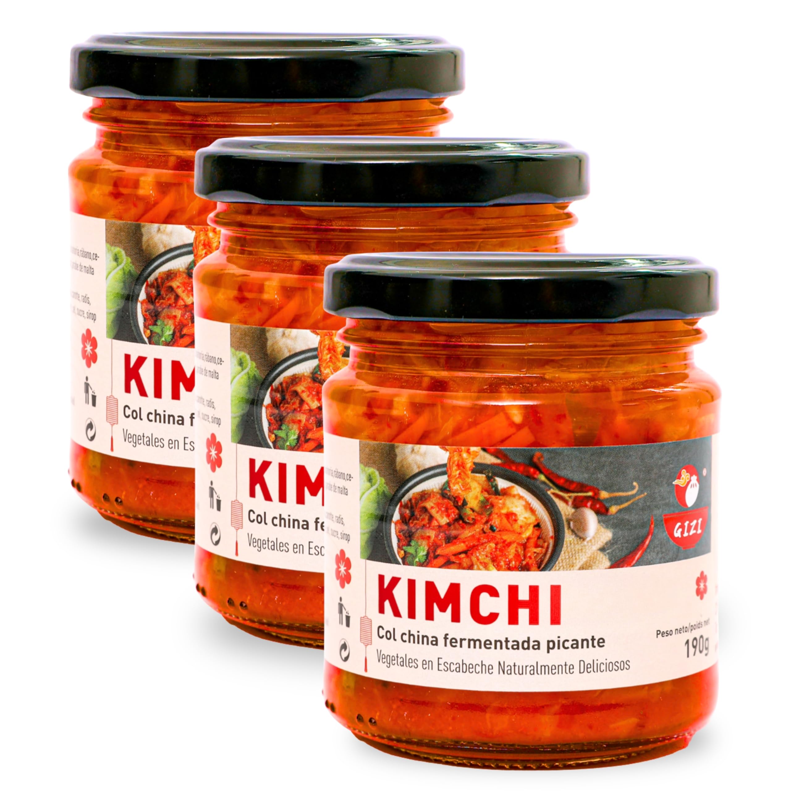 Kimchi Coreano & Col China Fermentada Picante – Auténtica Receta Tradicional, Fermentación Natural, Sabor Intenso y Crujiente - Pack Laborawi (380g) — view 6