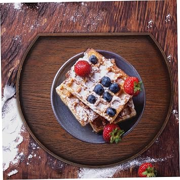 Rustic Wooden Tea Serving Tray Unique Half Moon Platter for Tea Snacks and Decorative Use Elegant Food Serving Tray for Home Entertaining and Table Decor