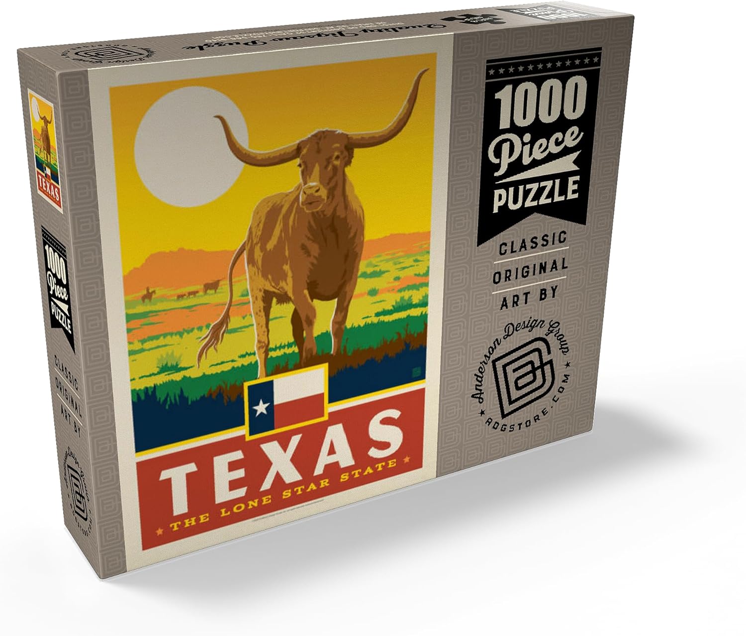 MyPuzzle Texas: The Lone Star State, State Pride Vintage Poster - Premium 1000 Piece Jigsaw Puzzle for Adults