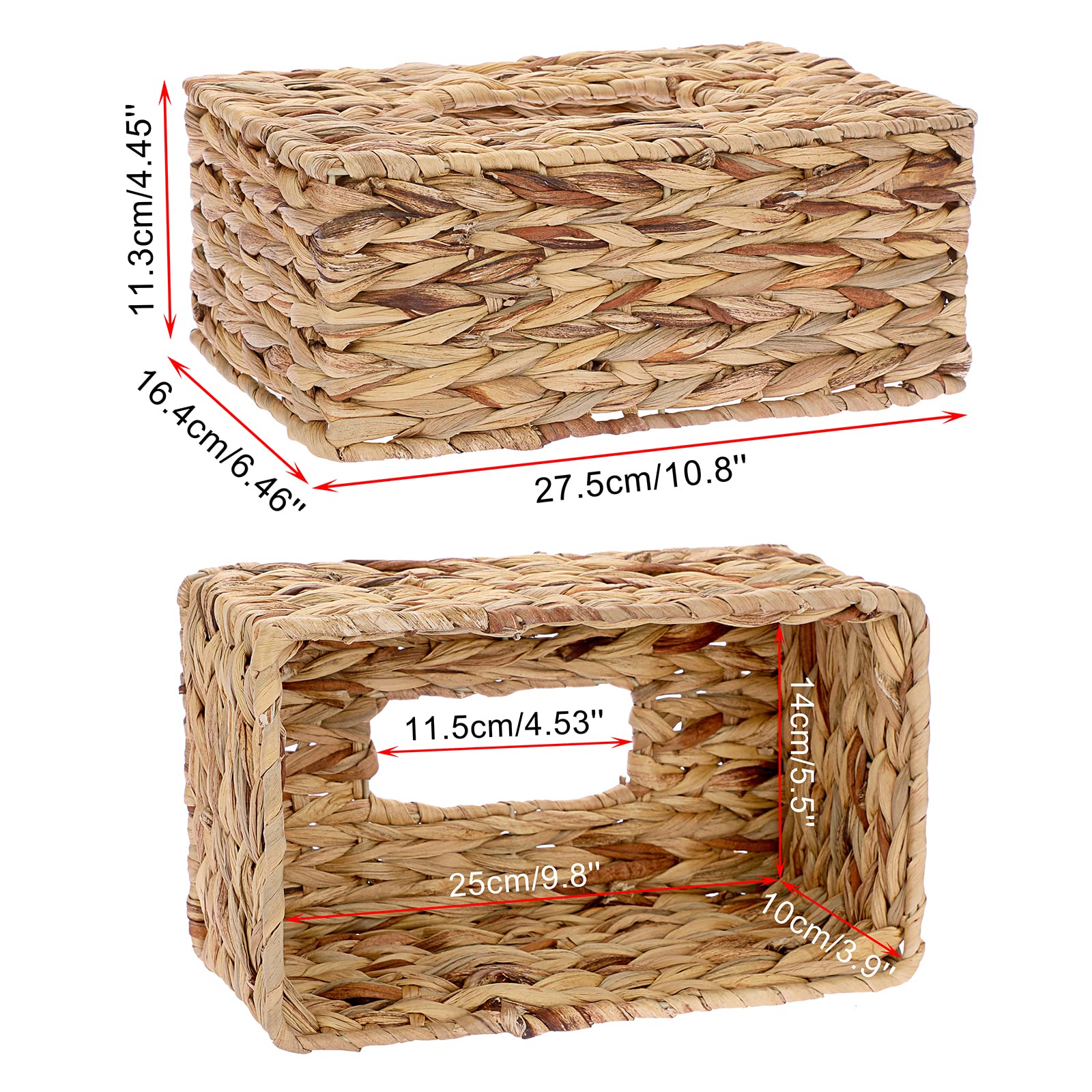 Boîte à Mouchoirs En Rotin Laqué - TDI2540 | Aubry Gaspard