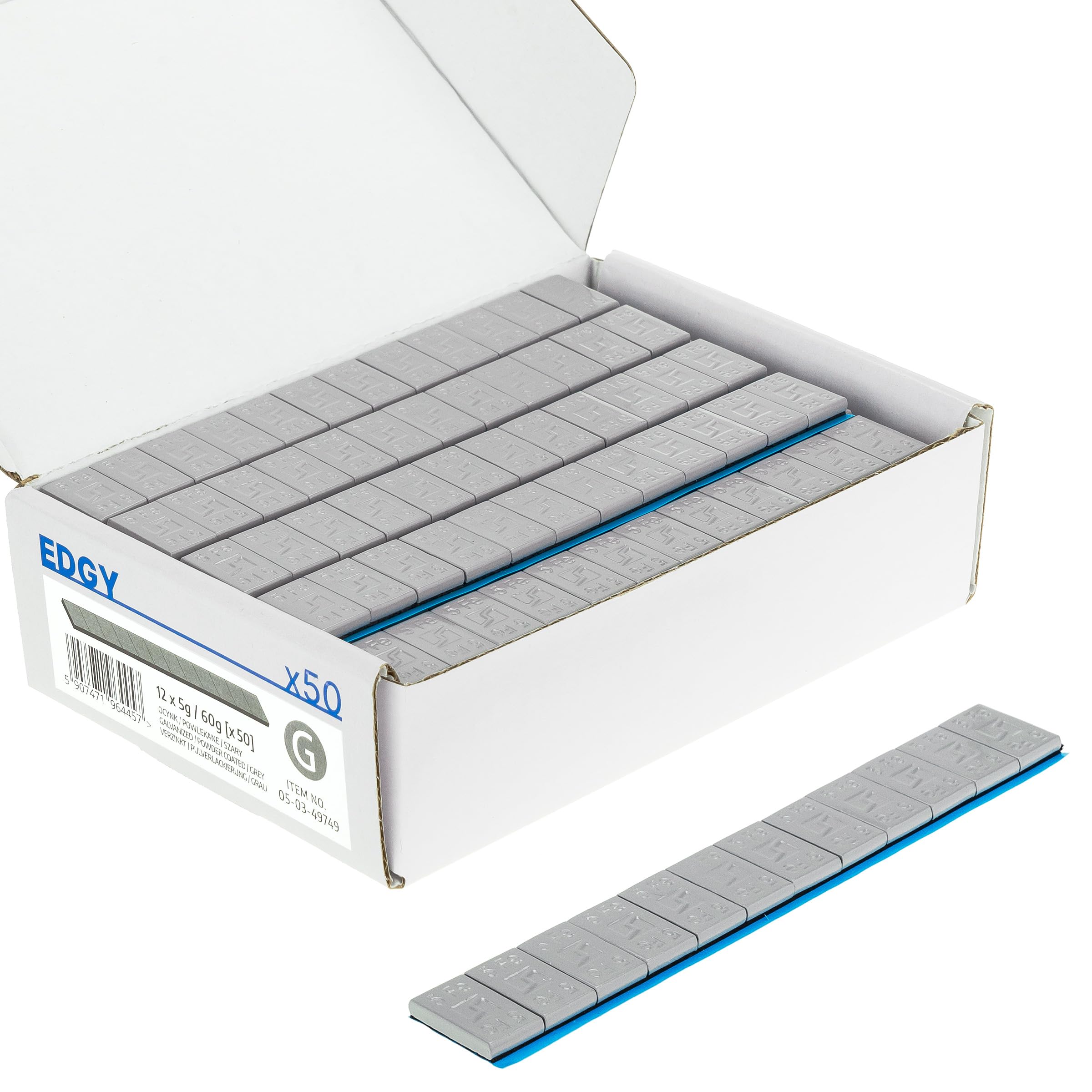 24 kg de peso adhesivo para llantas de aluminio, 60 g (12 x 5 g revestimiento de plástico), 400 unidades