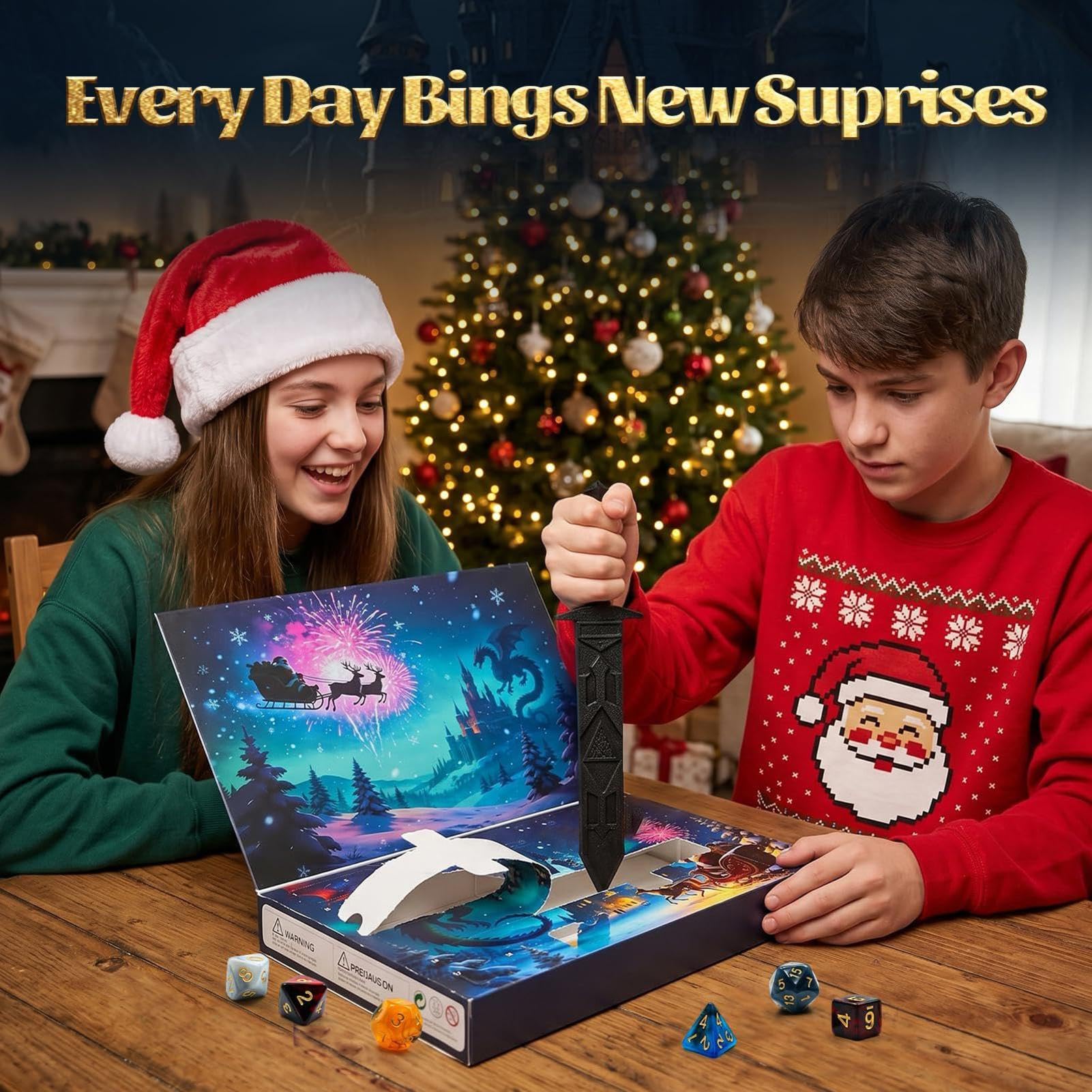Calendrier De L'Avent Ensemble Dés 24 Jours Halloween Noël Avent