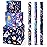 WERNNSAI Space Wrapping Paper Rolls - 3 Short Rolls Blue Galaxy Birthday Wrap Paper for Kids Boy Birthday Party Gift Packing Supply Decoration Favor with Cut Lines 17 in x 10 ft