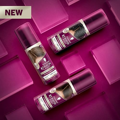 Miniatura 7 de Schwarzkopf Keratin Color Root - Tinte en aerosol temporal para el cabello, marrón oscuro, tinte temporal inspirado en el salón, para una cobertura