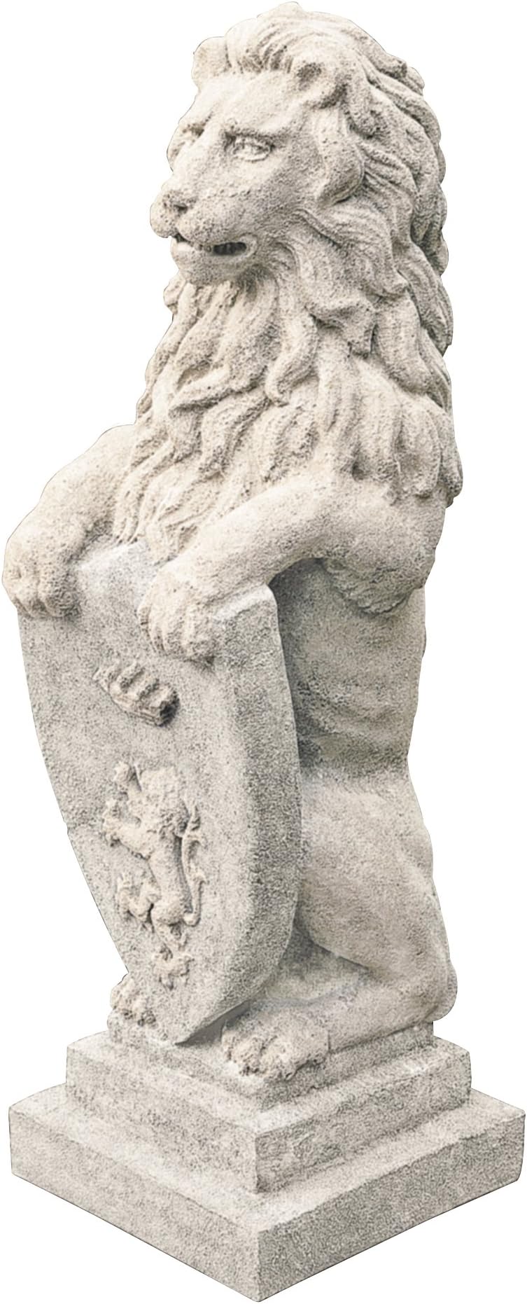 Stunning Pair Large Sitting Stone Cast Lions Garden Ornaments By DGS UK