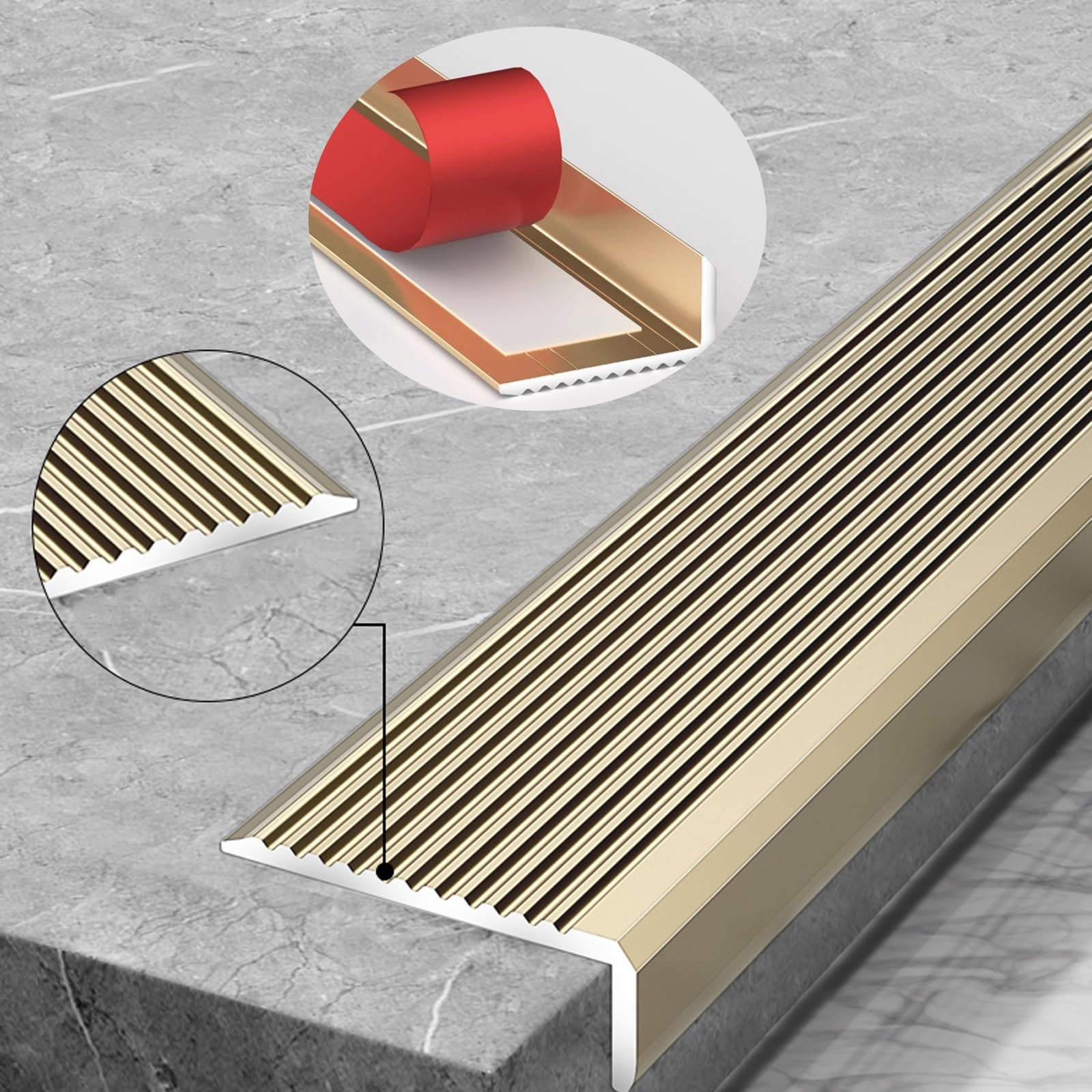 Antypoślizgowe aluminiowe stopnie schodowe wodoodporne gumowe paski samoprzylepne do schodów wewnątrz/na zewnątrz łatwe w instalacji fioletowe 90 cm dł. x 100 mm szer. - zwiększają bezpieczeństwo i
