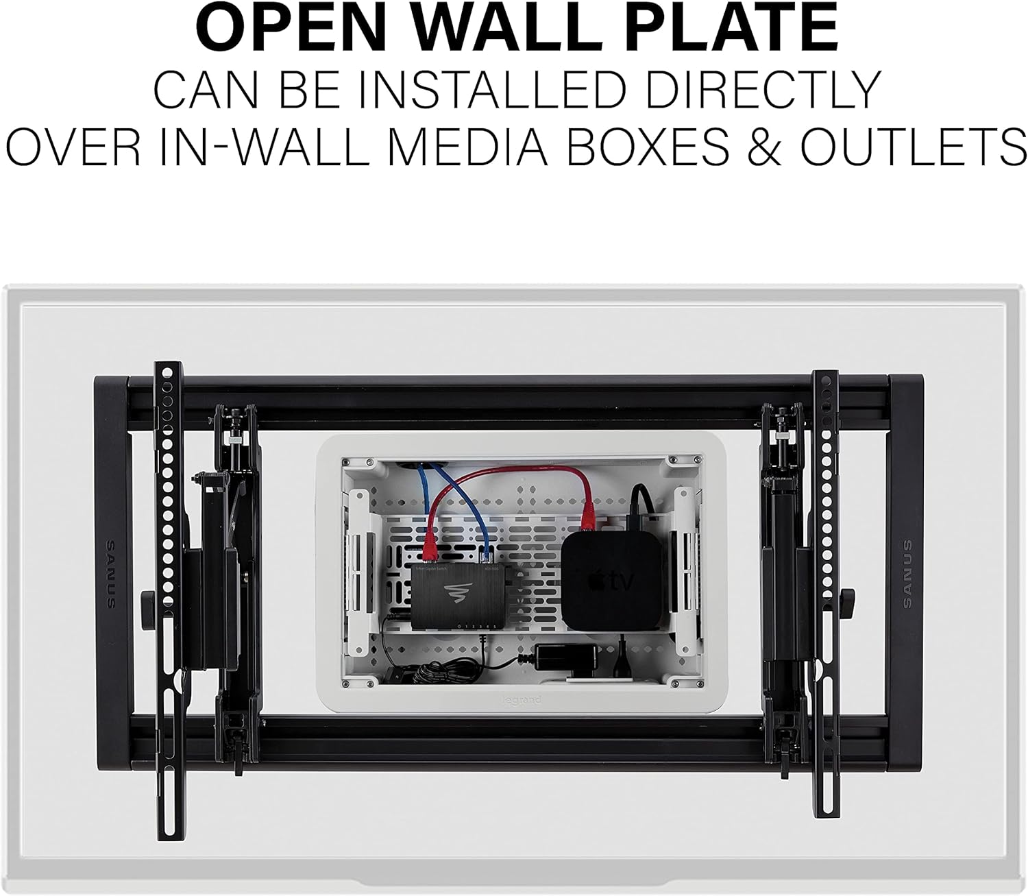 SANUS Advanced Universal Tilt 4D Premium TV Wall Mount Bracket for Most 42"- 90" Flat Screen TVs & SANUS Soundbar Mount for TV Mount Bracket - Height & Depth Adjustments