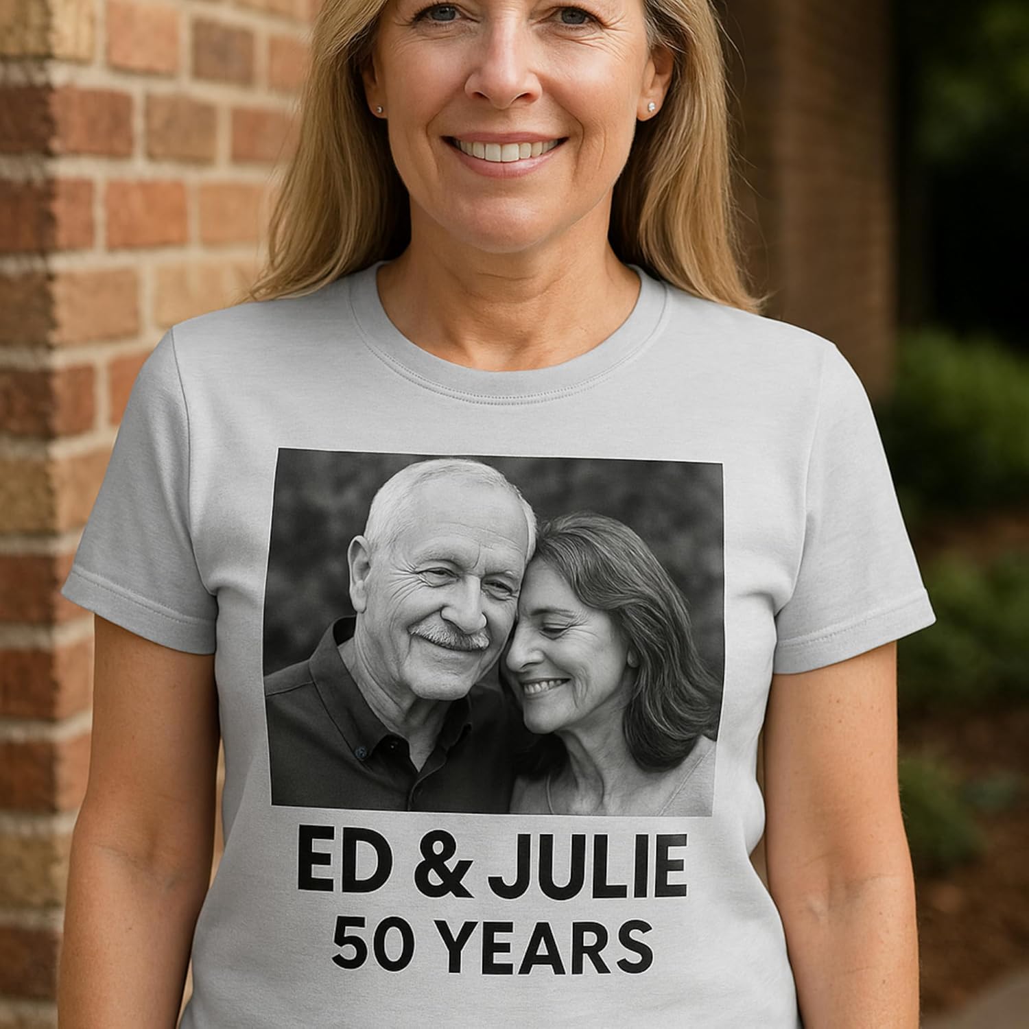 Ladies Customized Fan Tee Shirt, Design Your Own by Uploading Photos, Text, Logos Or Any Design, Custom Gifts - Image 3