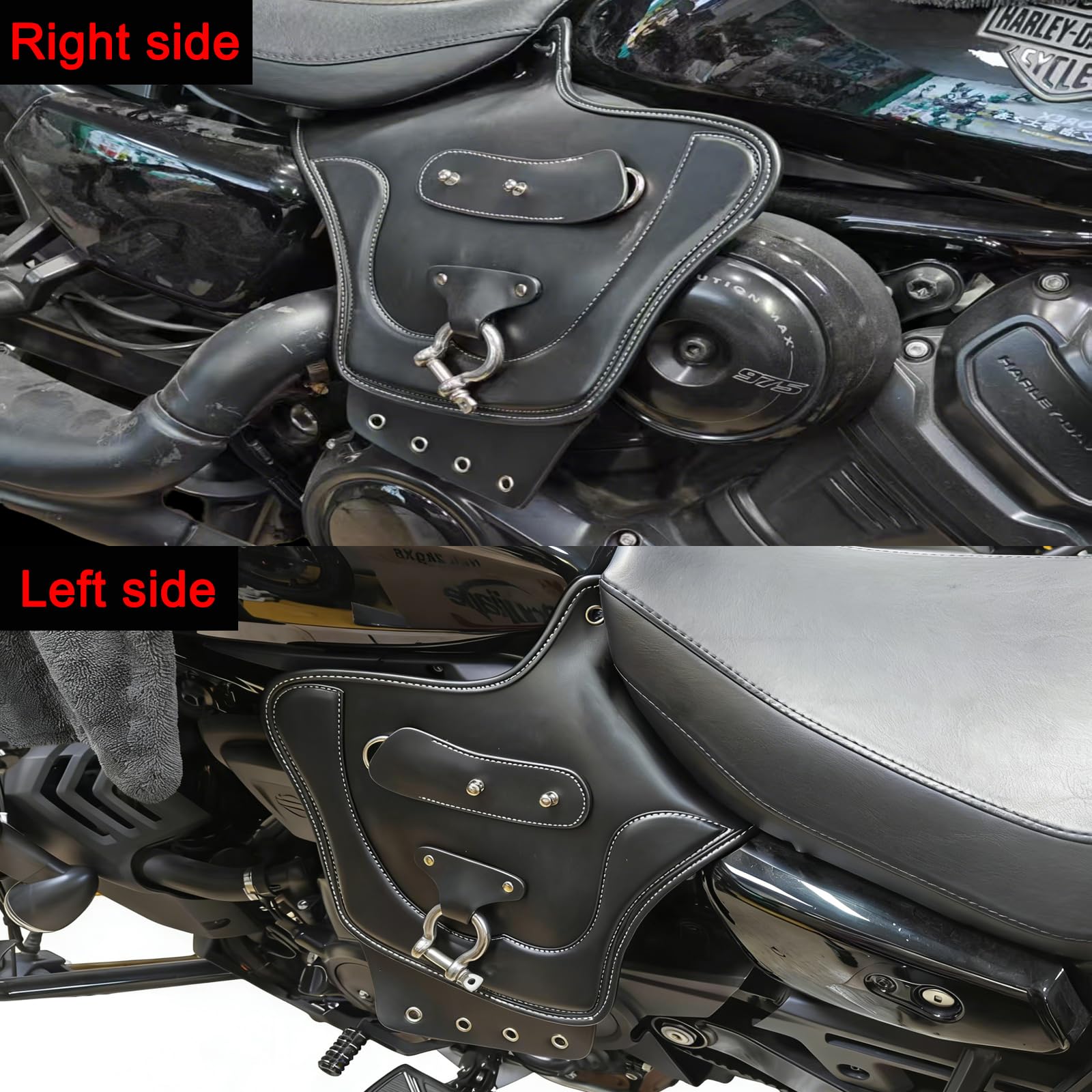 Amazon.com: GTYKMY Motorcycle Heat Shield Deflectors Leather Side