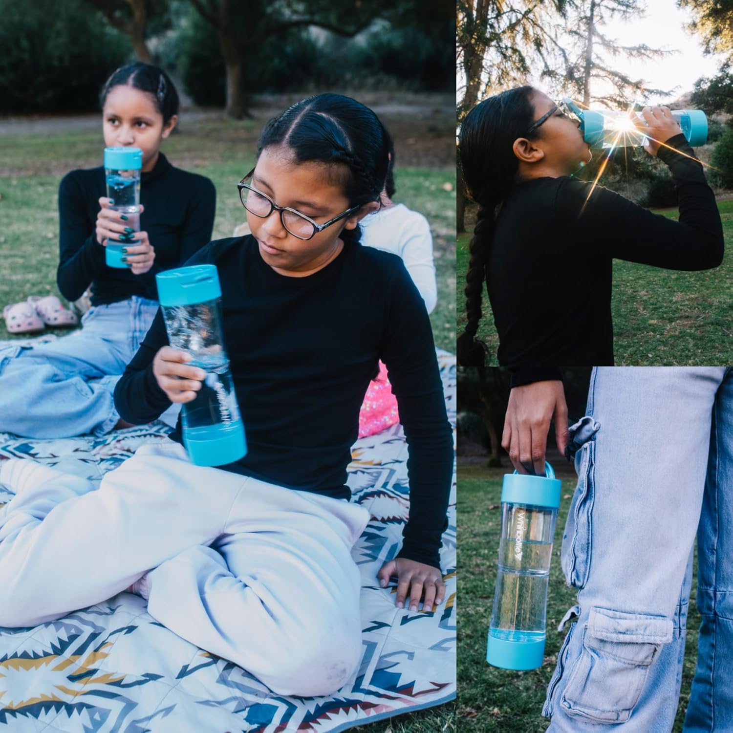 The World’s First Drink-And-Play Water Bottle | Sensory Fidget Stress ADHD Kids Tweens Teens Vortex Cyclone Tornado In STEM Science Connector Tube Toy | Clear BPA-Free Tritan Plastic 21 oz - Image 6