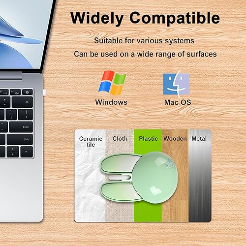 Miniatura 3 de Ratón inalámbrico, linda forma de hámster, 2.4GHz, alcance inalámbrico de 49.2 ft, peso de 2.1 onzas, 3.7 pulgadas de longitud, conectividad USB,