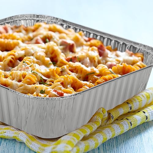 Miniatura 5 de Nicole Home Collection Sartenes de aluminio de 8 x 8 (paquete de 500) sartenes de papel de aluminio de 8 pulgadas  Sartenes cuadrados de aluminio