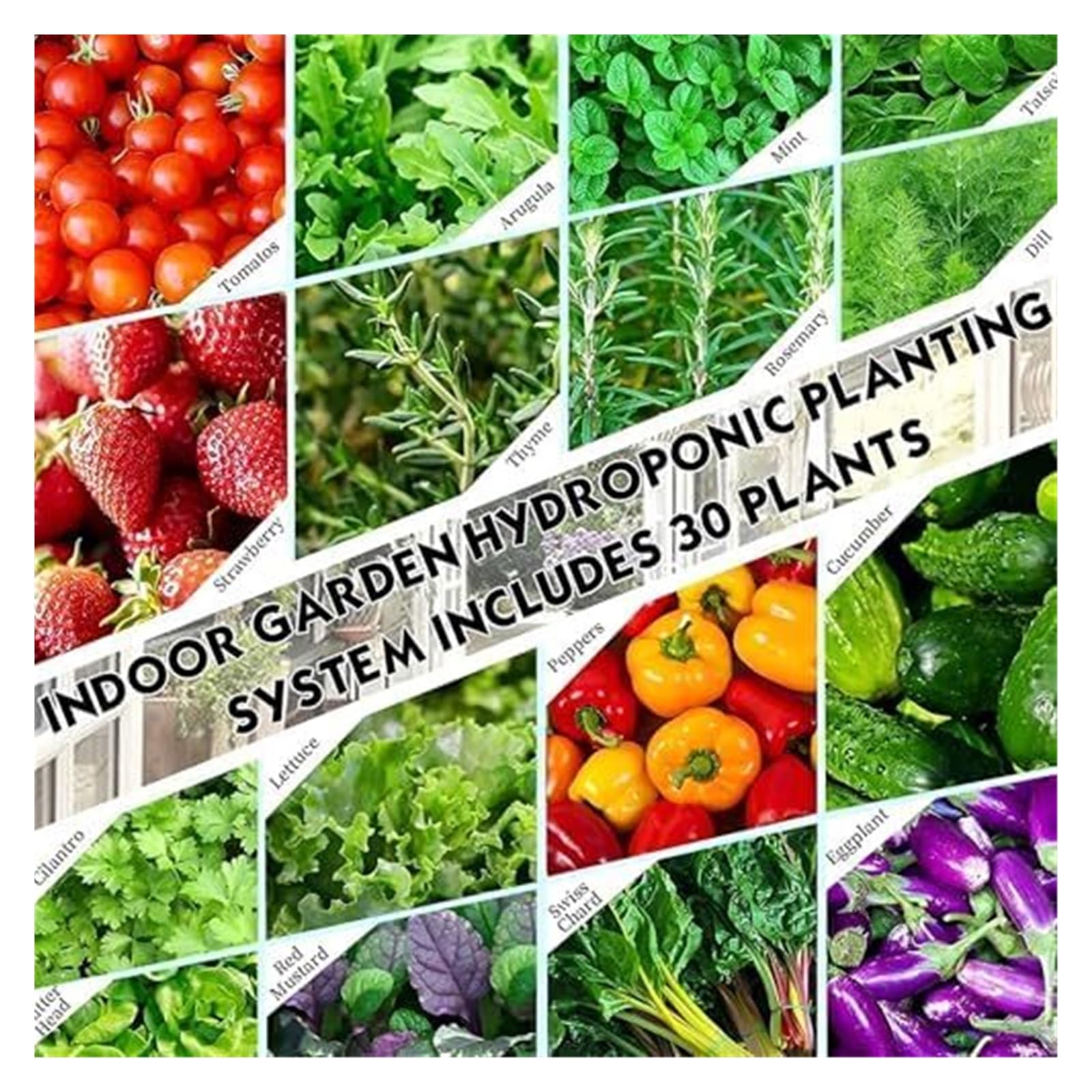Sistema de cultivo hidropónico para interiores, Torre de PVC calidad alimentaria for uso en interiores y exteriores, macetero sin suelo for hierbas, lechuga verduras(30 Holes)