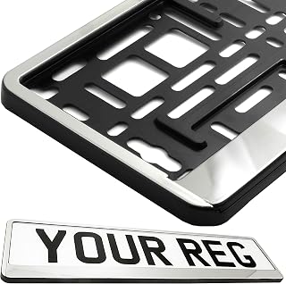 TAPORT® chrome front car registration holder for all Cars, Vans, Trucks, Trucks