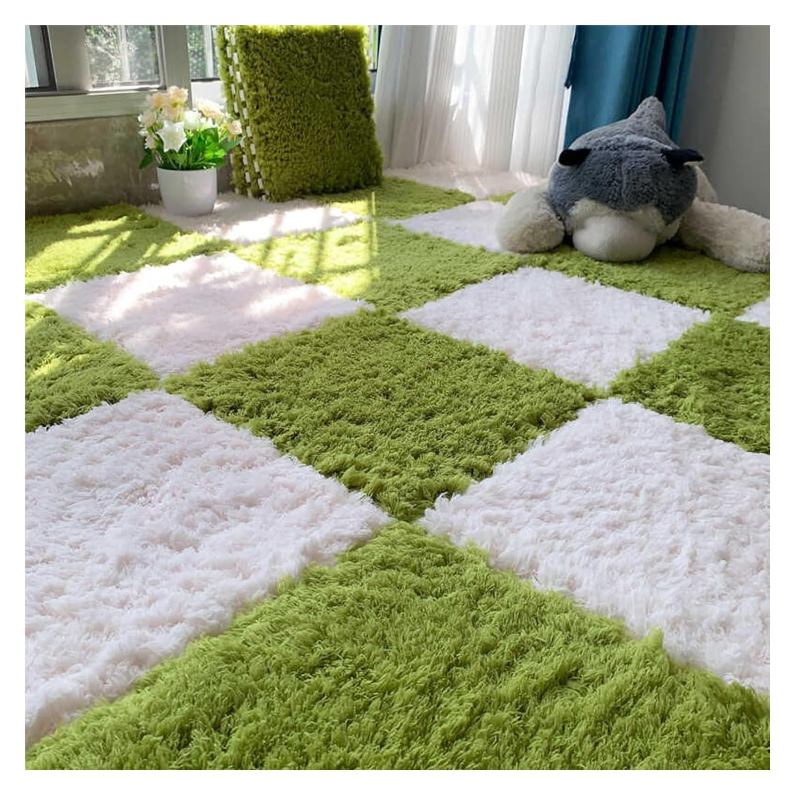 Tapis puzzle doux en mousse emboîtable enfants dalle de sol confortable lavable pour crèche