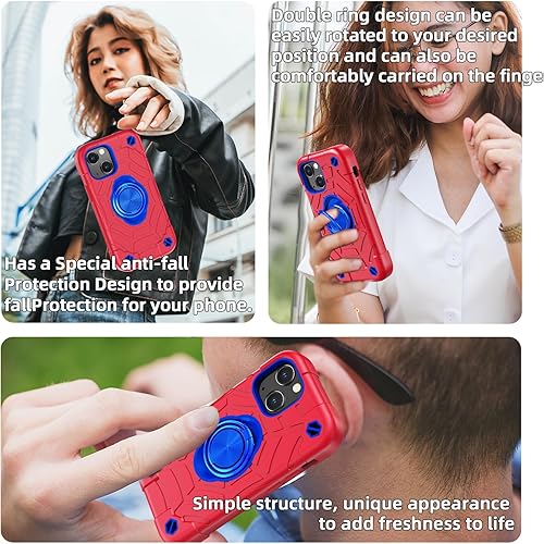 Miniatura 7 de KCJ Funda compatible con iPhone 13 y iPhone 14 con 2 protectores de pantalla, protección contra caídas de grado militar, funda protectora a prueba