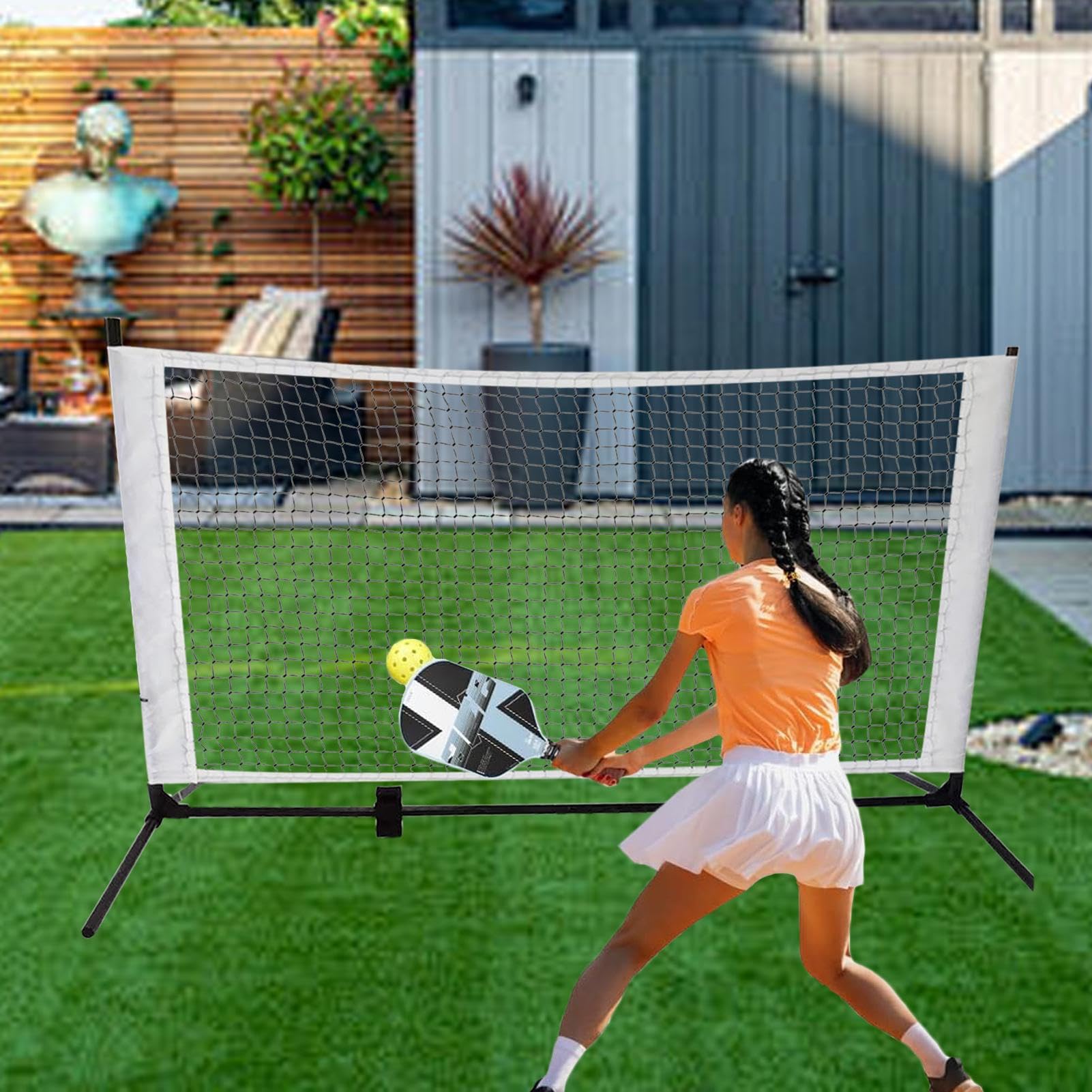 Portable Pickleball Dink - Neta de práctica de Peso Ligero Compacto para el Entrenamiento | Equipo Deportivo de en el Patio Trasero, Red de Tenis de bádminton de usos múltiples para