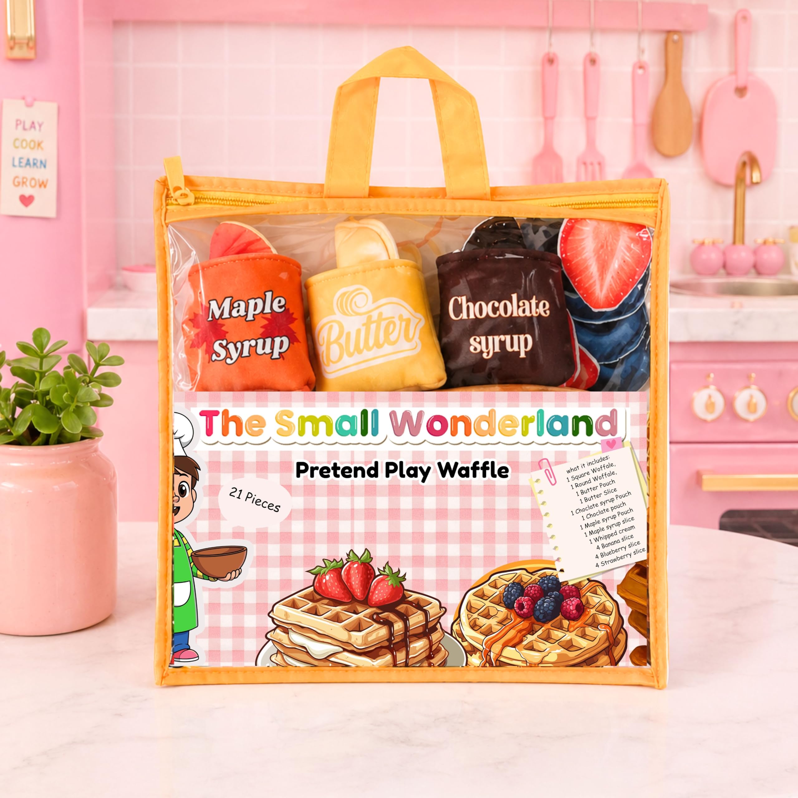 The Small Wonderland -Waffle Play Set for Kids | Pretend Kitchen Food Toy | Role Play Cooking Set for Toddlers 1