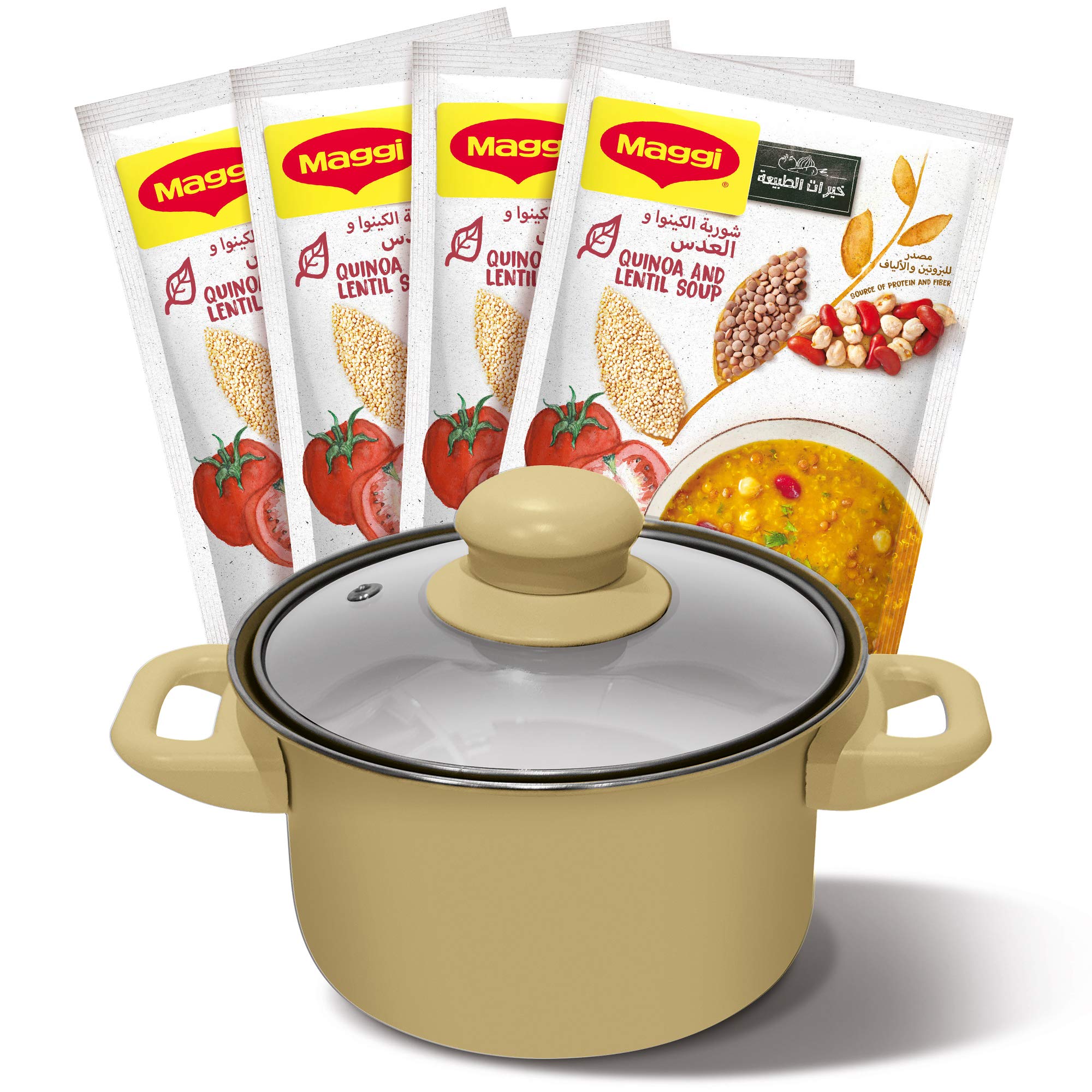 Maggi Lentil And Quinoa Soup, Super Grains, 4 X 75 Gm