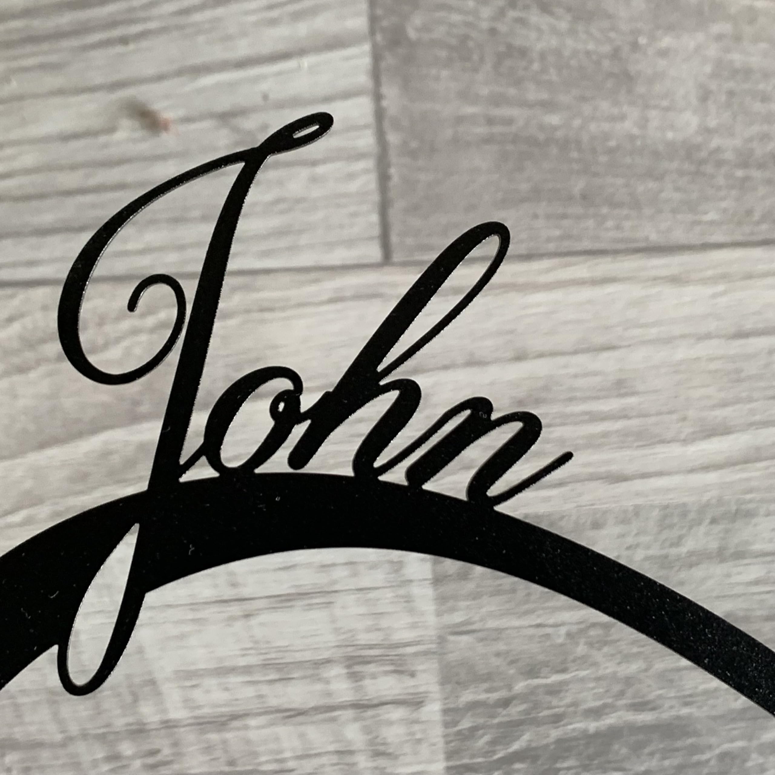 Cœur à l'infini personnalisé, Infinity Heart, Prénoms et le nom de famille, Signe d'amour en métal, Cadeau pour les parents, Décoration murale, Cadeau pour maman, Custom Amour Plaque, Symbole Infinity