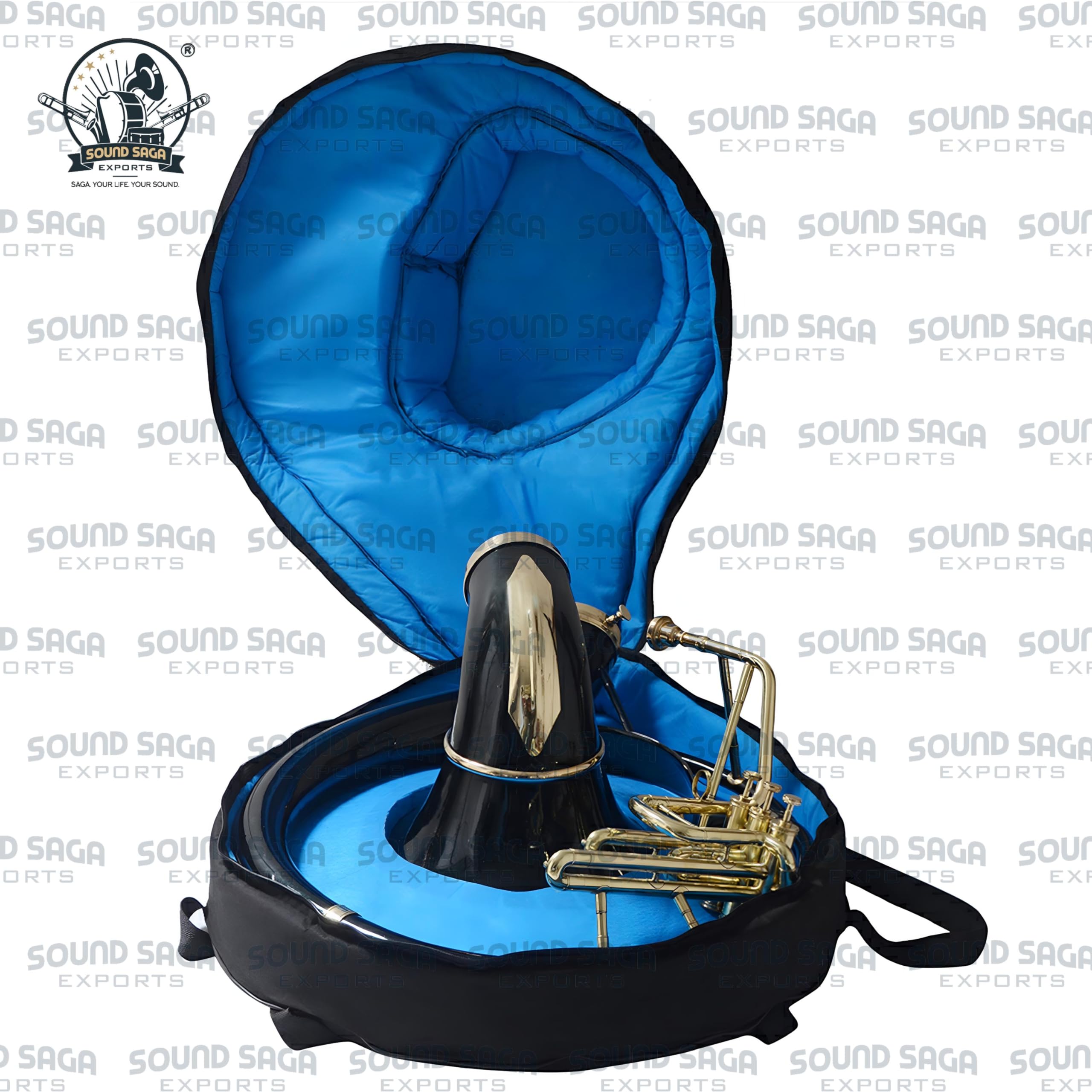 Sousafono In Ottone Sib 55.9cm - Strumento Musicale Con Borsa Trasporto
