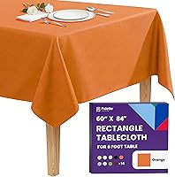 Vista 53 de Gee Di Moda - Mantel rectangular de 60 x 84 pulgadas – Mantel rectangular de poliéster lavable para mesa de 5 pies