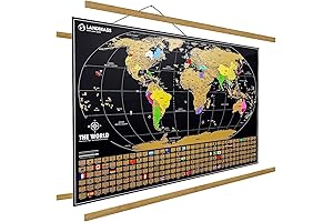 Framed Scratch Off World Map: Travel Buddy for Your Wanderlust