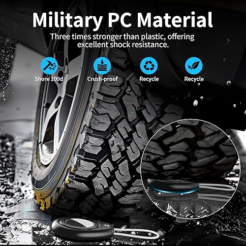 Miniatura 5 de HATALKIN for AirTag Holder for Apple AirTag (1st & 2nd Generation), 4 Pack AirTag Keychain Waterproof Shockproof Air Tag Case with Secure Key Ring