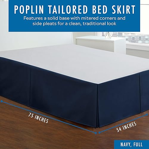 Miniatura 45 de Fresh Ideas Bedding Tailored Bedskirt, Classic 14” Drop Length, Pleated Styling, California King, White