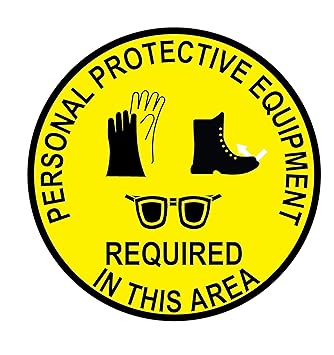 Graphical Warehouse PPE Required GV BT GL Floor Sign-38