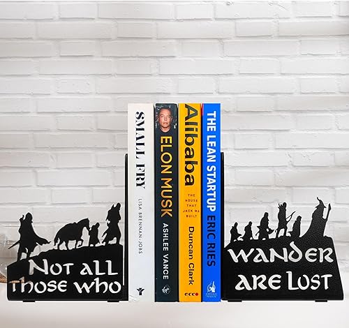 Miniatura 4 de HeavenlyKraft Sujetalibros decorativos para estantes sujetalibros decorativos de metal extremo de libro antideslizante tapón de libro para