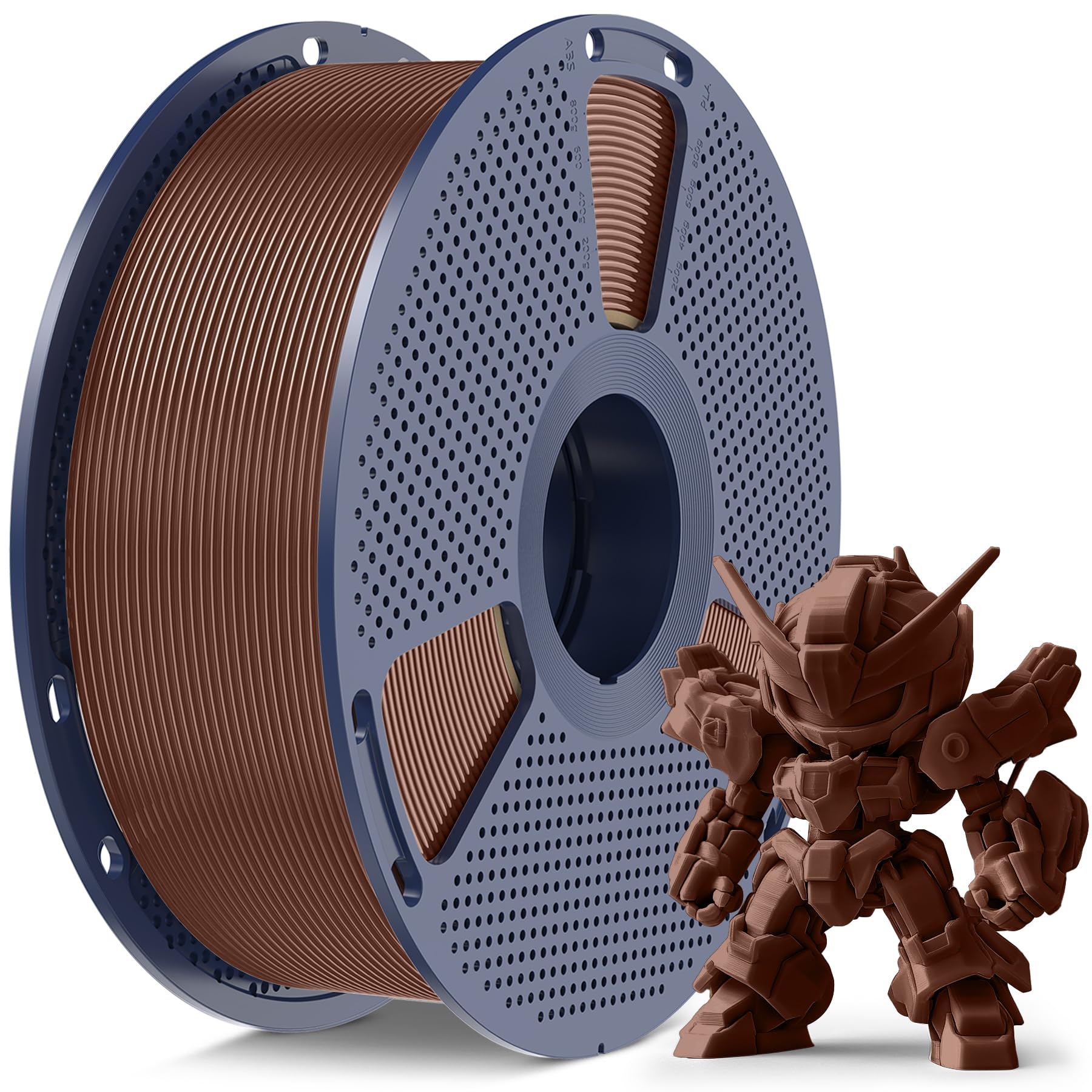 SUNLU High Speed PLA Meta Filamento, 1KG PLA 3D Filamento 1,75mm, Più Resistente Filamento, Precisione Dimensionale +/- 0.02mm, Compatibile con Stampanti 3D FDM, Rocchetto 1KG (2.2lbs), Cioccolato