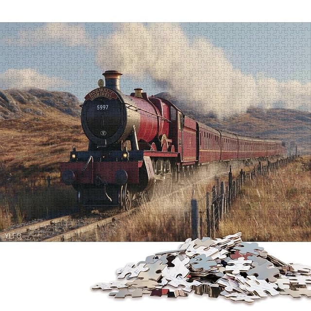 Foto 8 de 8 de 1000pcs (75x50cm) Rompecabezas para Adultos Y Adolescentes Locomotora de vaporJuegos Hechos DIY,Páramos…