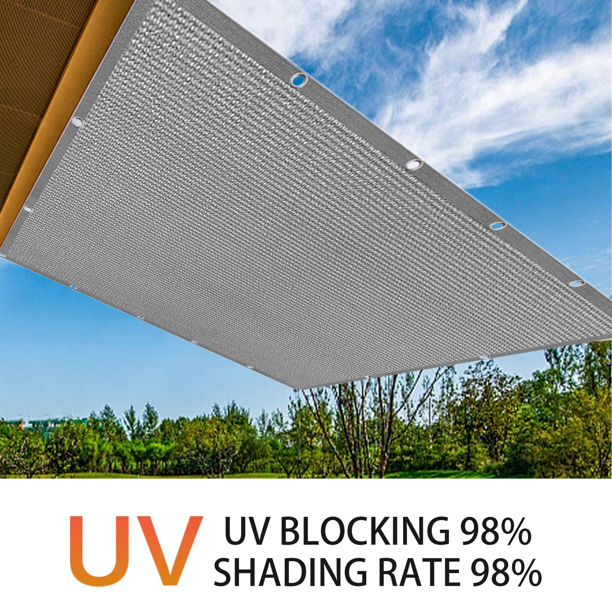 Ligero de 1,8 x 4 m, transpirable, protección UV, para camping, invernadero, casa de mascotas, múltiple, gris claro