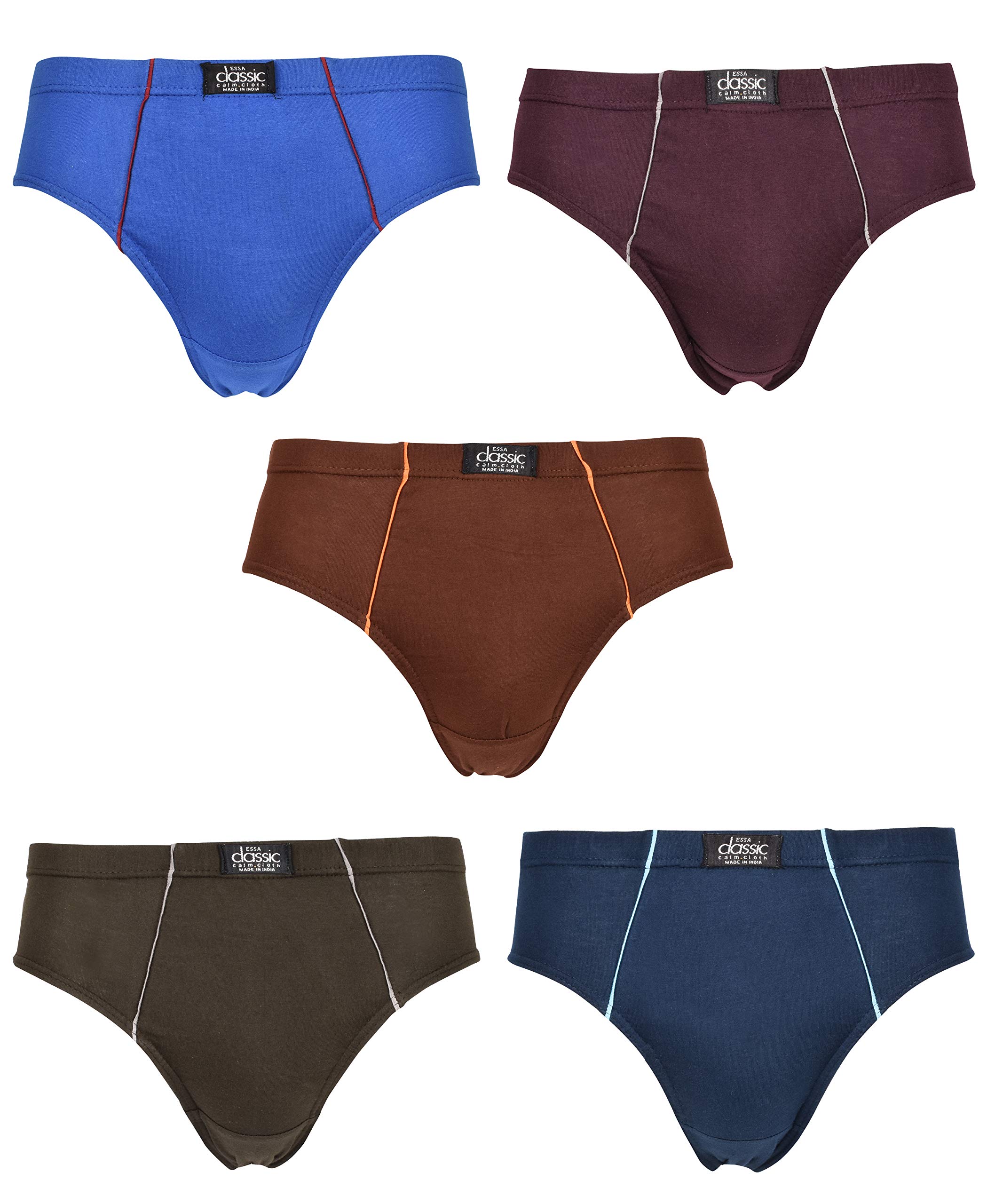 essa Men's Cotton Briefs Pack of 5 - Breathable and Comfortable | Fun Colors & Budget-Friendly | Classic & Cool Style | Value Pack | 10x The Comfort, 10x The Style-picture-16