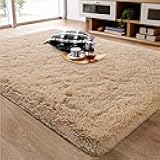 Ompaa Fluffy Rug, Super Soft Fuzzy Area Rugs for Bedroom Living Room - 5' x 8' Large Plush Furry Shag Rug - Kids Playroom Nursery Classroom Dining Room Decor Floor Carpet, Beige