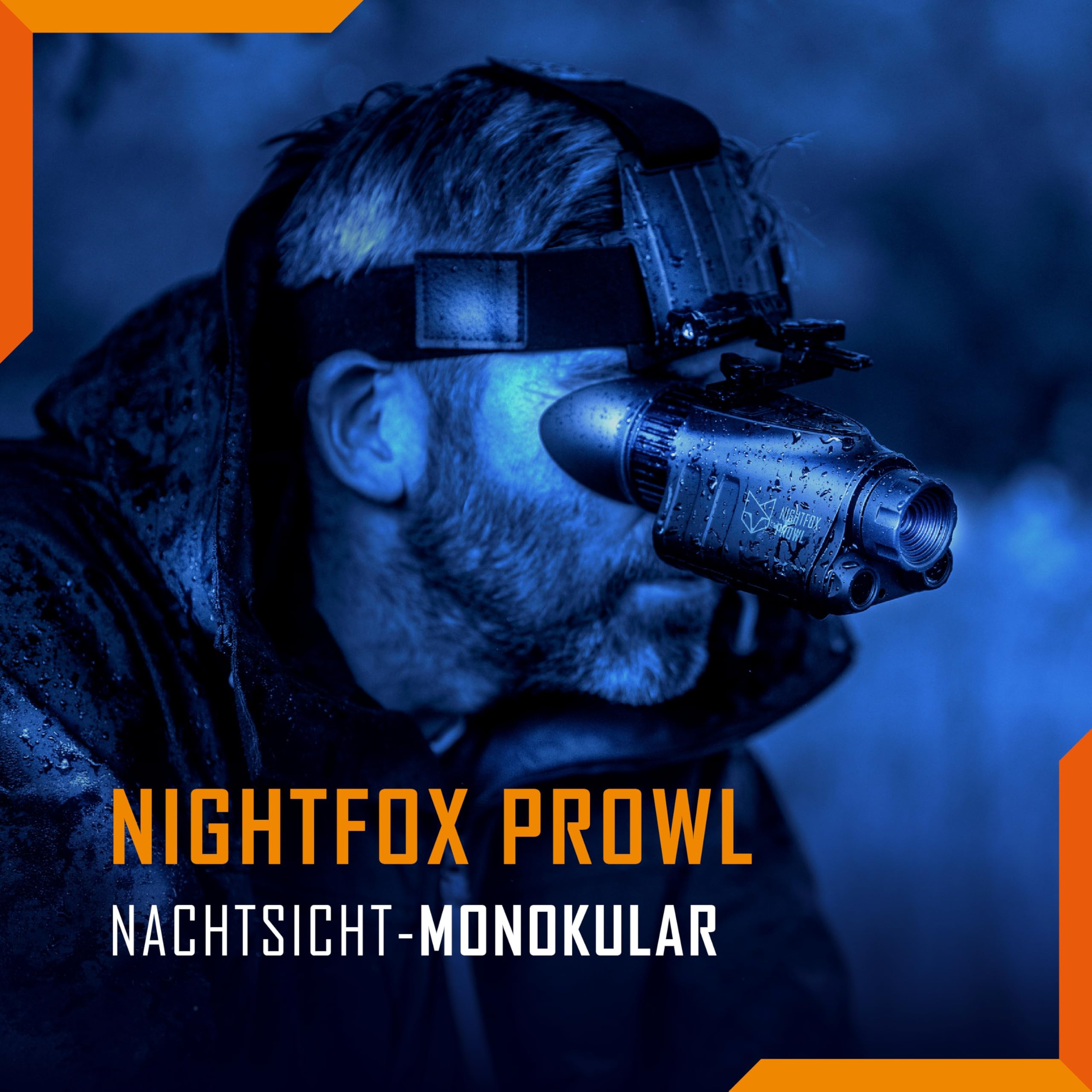 Nightfox Prowl Night Vision Monocular 32GB HD Recording 1x Magnification 54° Wide FOV Dual IR 850 940nm