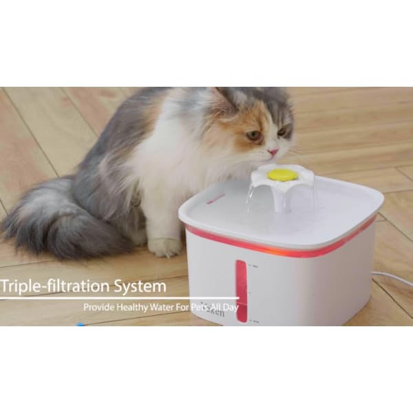 Veken 95oz/2.8L Pet Fountain, Automatic Cat Water Fountain Dog Water